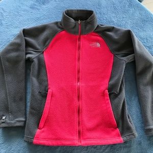 The North Face Retro Denali Fleece Pink and Grey